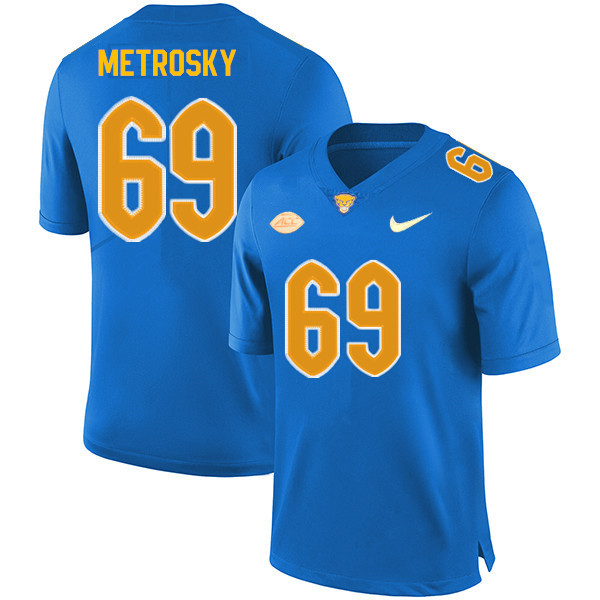 Men #69 Matt Metrosky Pitt Panthers College Football Jerseys Sale-Royal